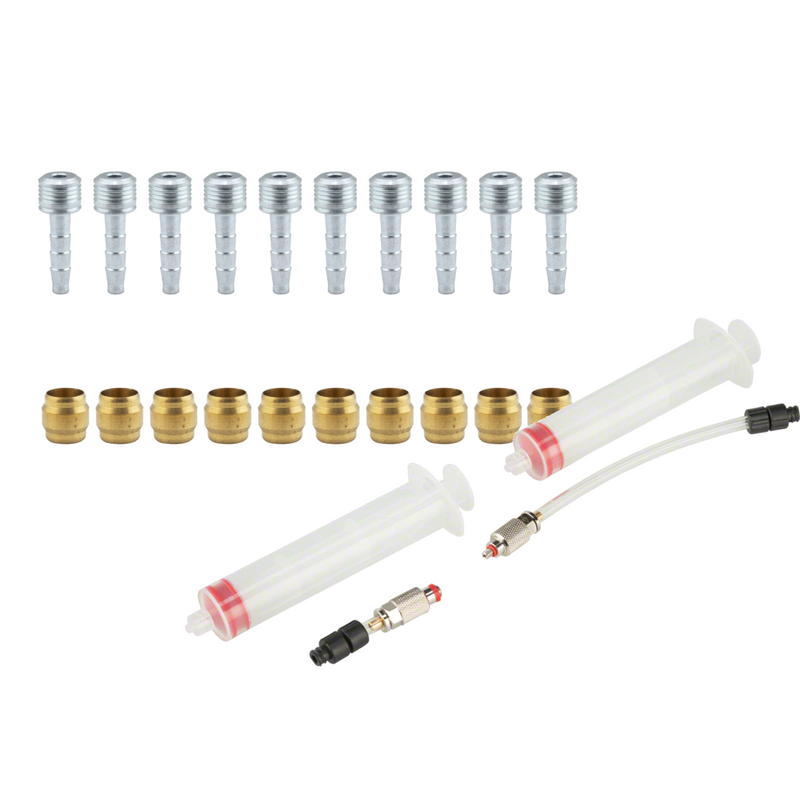 Load image into Gallery viewer, Campagnolo Hydraulic Brake Maintenance Kit with Olive &amp; Barb Set + Disc Brake Bleeding Fittings
