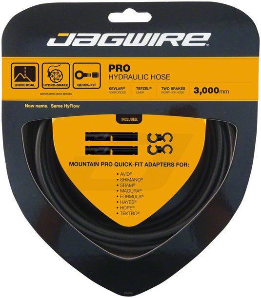 Pack of 2 Jagwire Pro Hydraulic Disc Brake Hose Kit 3000mm, Stealth Black