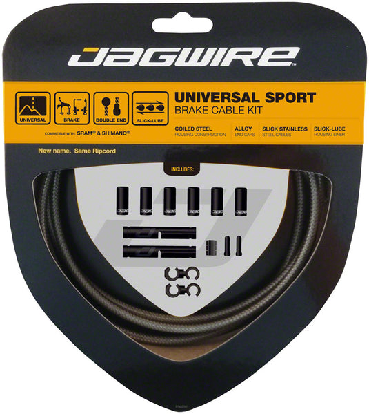 Jagwire Carbon Silver Bike Cable & Brake Shift Kit - Universal Sport & SRAM/Shimano Compatibility