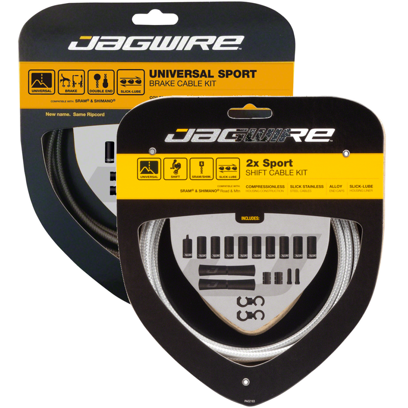 Load image into Gallery viewer, Jagwire Sterling Silver Bike Brake &amp; Shift Cable Kit | Lined Housing, Stainless Steel, Shimano/SRAM Compatible
