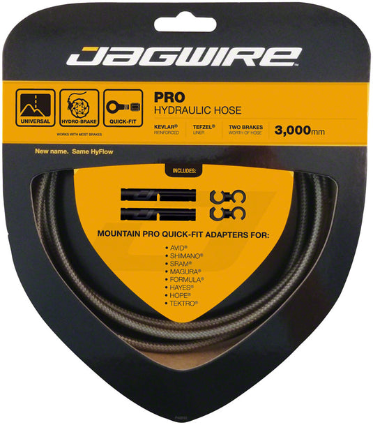Pack of 2 Jagwire Pro Hydraulic Disc Brake Hose Kit 3000mm, Carbon Silver