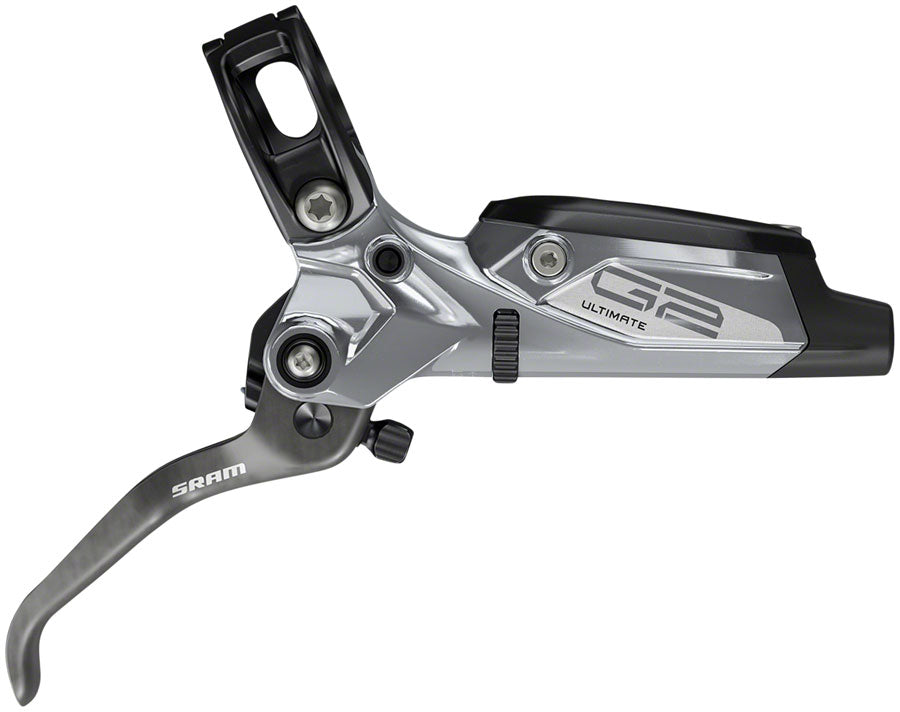SRAM G2 Ultimate Disc Brake and Lever - Rear, Hydraulic, Post Mount, Carbon Lever, Titanium Hardware, Polar Grey
