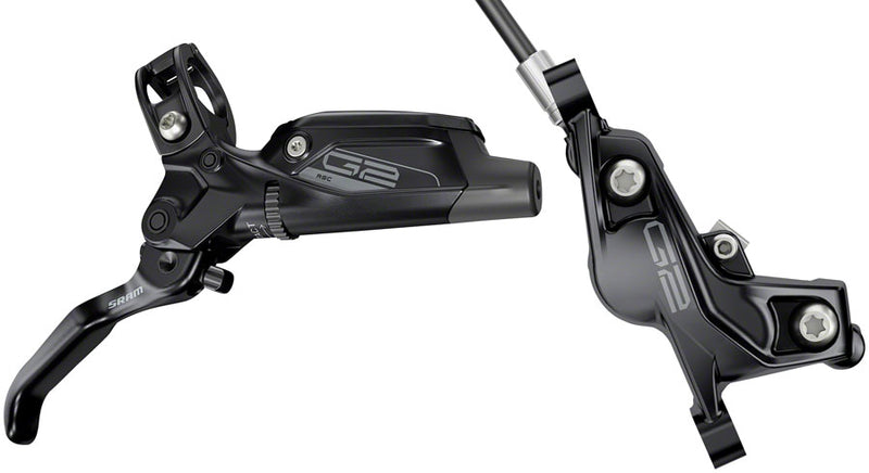 Load image into Gallery viewer, SRAM G2 RSC Hydraulic Disc Brake Front &amp; Rear Post Mount Bundle - Diffusion Black, High-Performance, Alloy &amp; Stainless Steel Construction
