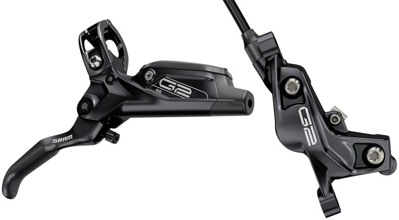 Load image into Gallery viewer, SRAM G2 RS Hydraulic Disc Brake &amp; Lever Front Bundle Post Mount, Diffusion Black, Organic Pads
