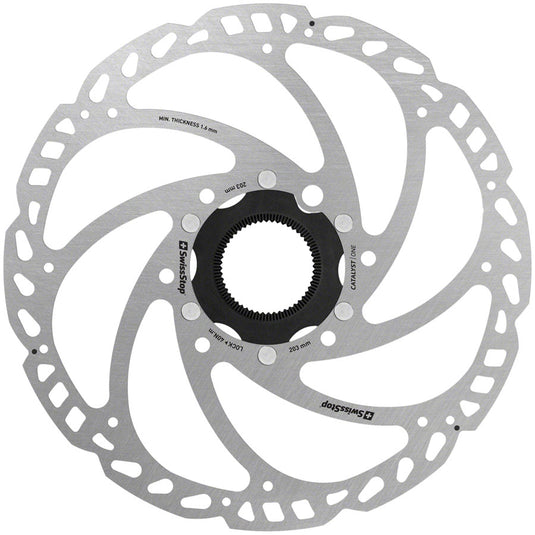 Pack of 2 SwissStop Catalyst One Disc Rotor - 203mm, CenterLock, Silver