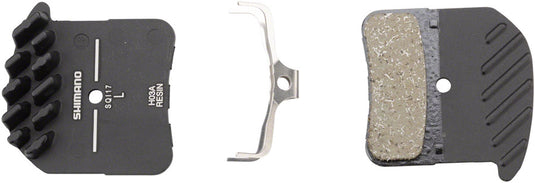 Shimano H03A Resin Disc Brake Pads with Finned Alloy Back Plate Ultra-Effective, Quiet, and Durable for MTB & E-Bike|High-Performance Brake Components