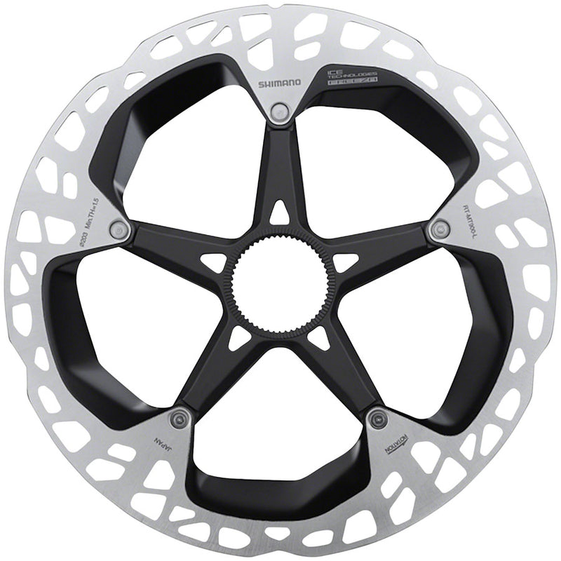 Load image into Gallery viewer, 2 Pack Shimano XTR RT-MT900-L Disc Brake Rotors 203mm, Center Lock, Silver/Black
