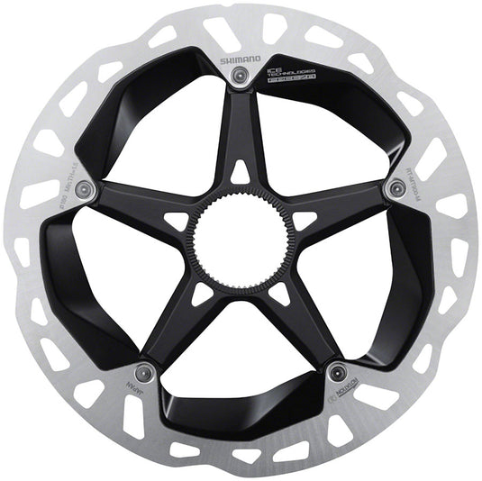 2 Pack Shimano XTR RT-MT900-M Disc Brake Rotors 180mm, Center Lock, Silver/Black
