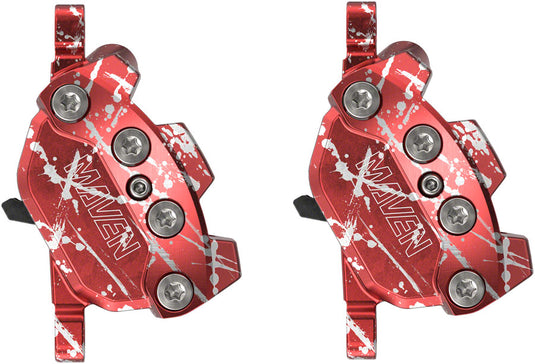 SRAM Limited Edition Maven Red Ultimate Stealth Expert Disc Brake Kit - Front/Rear Complete Brake Sets with 4 Rotors: 1x220mm, 2x200mm,1x180mm