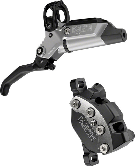 SRAM Maven Ultimate Stealth Hydraulic Disc Brake Bundle - 4-Piston, Titanium Hardware, Front & Rear Post Mount for Mountain Bikes