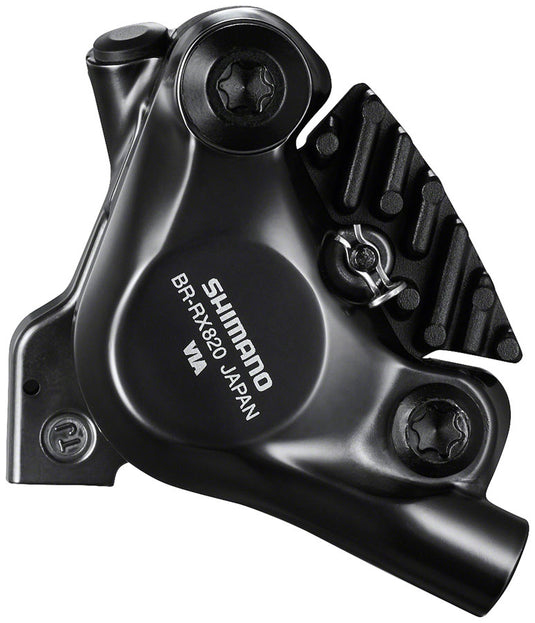 Shimano GRX BR-RX820 Hydraulic Disc Brake Caliper - Front, Flat-Mount, W/Bracket for 140/160mm Rotor (Assembled for