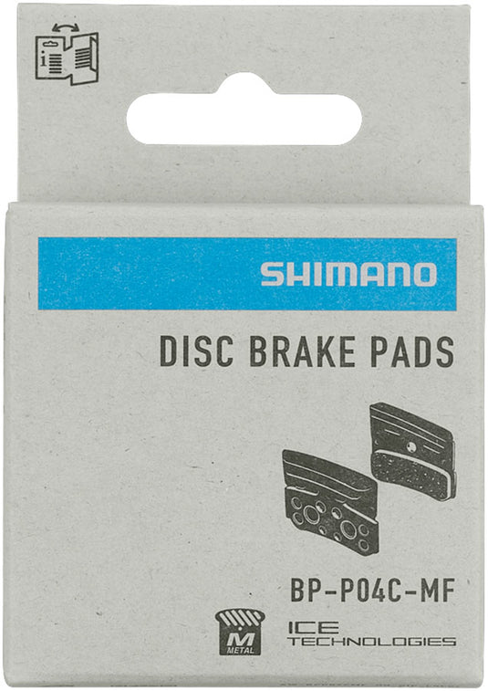 Shimano P04C-MF Disc Brake Pads and Springs - Metal Compound, Finned Aluminum and Stainless Steel Back Plate, One Pair