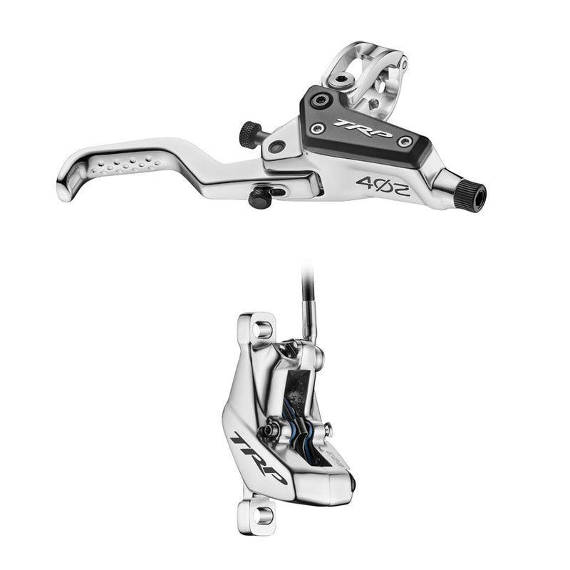 Load image into Gallery viewer, TRP EVO PRO HD-M9040 40 / 20 Anniversary Edition Disc Brake and Lever Set - Silver Limited Edition, Front/Rear Set
