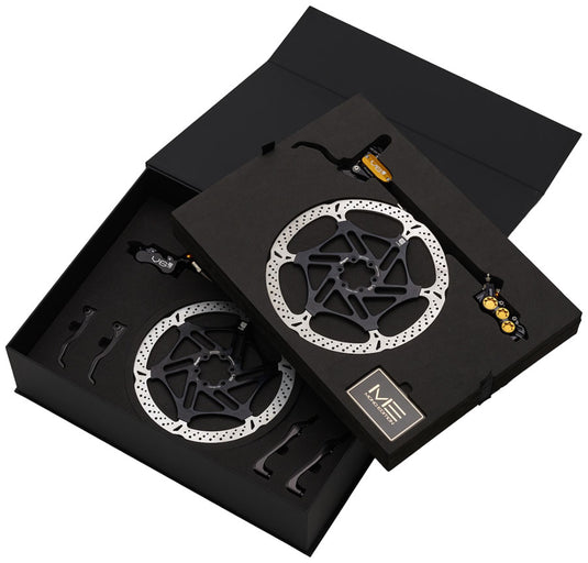 Hope EVO V6Ti Ltd Mono Edition Complete Disc Brake Boxset - Levers, 6-Piston Calipers, Vented Rotors, Hoses, Pads,