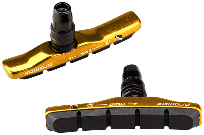 Load image into Gallery viewer, Promax B-1 Cartridge Brake Pads - 70mm Gold for Linear Pull Bikes | Easy Swap, Vibrant Color &amp; Durable Performance
