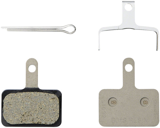 Shimano B05S-RX Resin Disc Brake Pads & Spring Kit Stainless Steel Back, Improved Wear