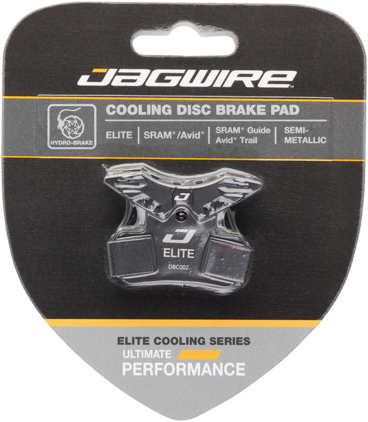 Jagwire Elite Cooling Disc Brake Pad - Semi-Metallic, Aluminum Backed