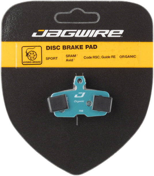 Pack of 2 Jagwire Sport Organic Disc Brake Pads for SRAM Code RSC, R, Guide RE