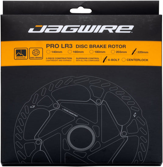 Jagwire Sport SR2 Disc Brake Rotor - 220mm, 6-Bolt, 2.0mm Thickness