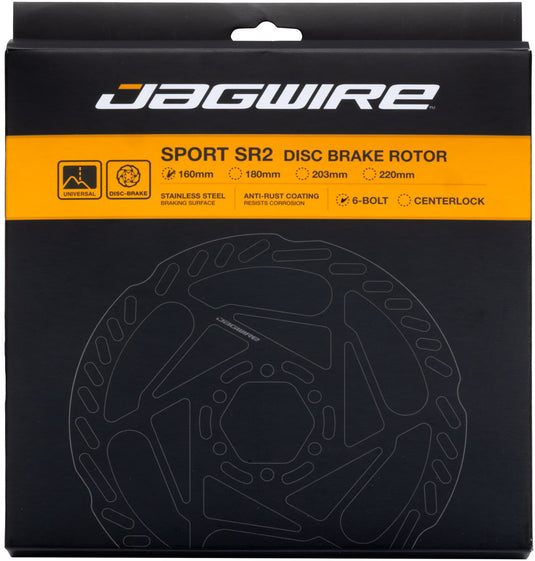 Jagwire Sport SR2 Disc Brake Rotor - 160mm, 6-Bolt, 1.8mm Thickness