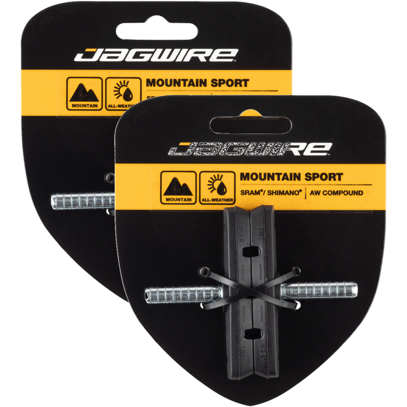 Load image into Gallery viewer, Jagwire-Mountain-Sport-Smooth-Brake-Shoe-Non-Threaded-Post-Mountain-Bike-BR1350PO2-Bicycle-Brake-Pads
