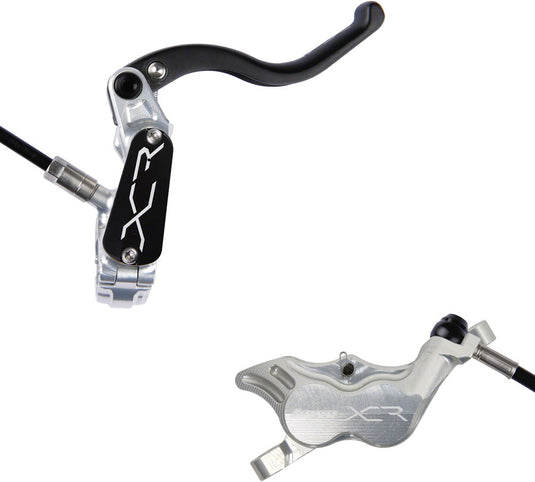 Hope XCR Pro E4 Hydraulic Disc Brake Set Front & Rear Post Mount, Carbon Lever, Lightweight Performance