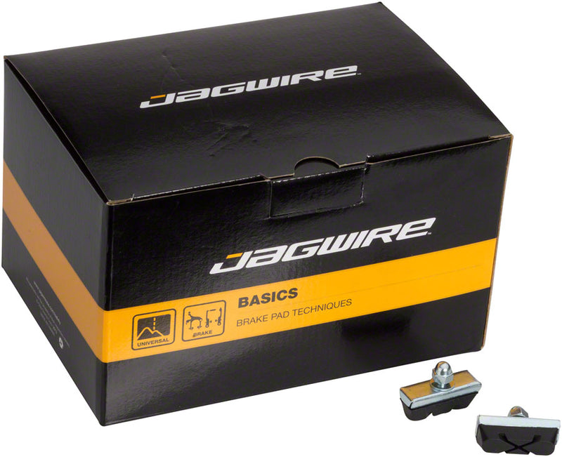 Load image into Gallery viewer, Jagwire Basics X-Caliper Brake Pads Threaded Box of 50 Pairs Black AW Compound
