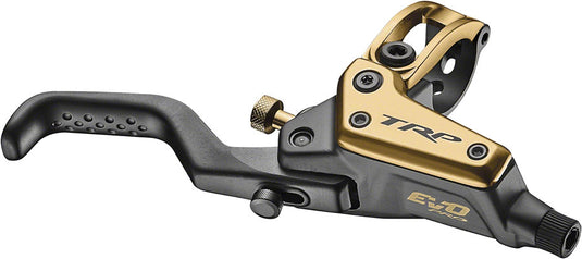 TRP EVO Pro HD-M9040 Disc Brake and Lever - Right/Front or Rear, 1900mm Hose, Post Mount, 4-Piston, Gold