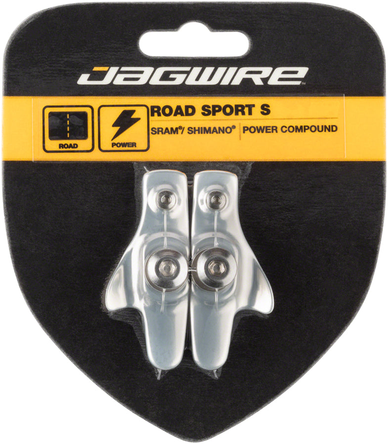 Load image into Gallery viewer, Pack of 2 Jagwire Road Sport S Brake Pads SRAM or Shimano Compatible Silver
