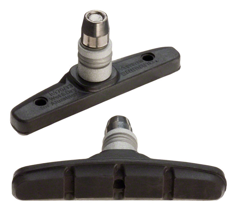 Load image into Gallery viewer, 2 Pack Shimano LX/DX M70T3 V-Brake Shoe Set Mountain Brake Shoes With Hardware
