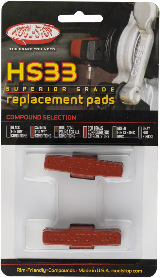 Pack of 2 Kool-Stop Magura HS33 Replacement Brake Pad Inserts - Salmon