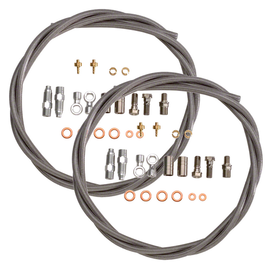 2 Pack Hope Braided Stainless Hose Kit by Goodridge with Fittings Leng – 365 Cycles