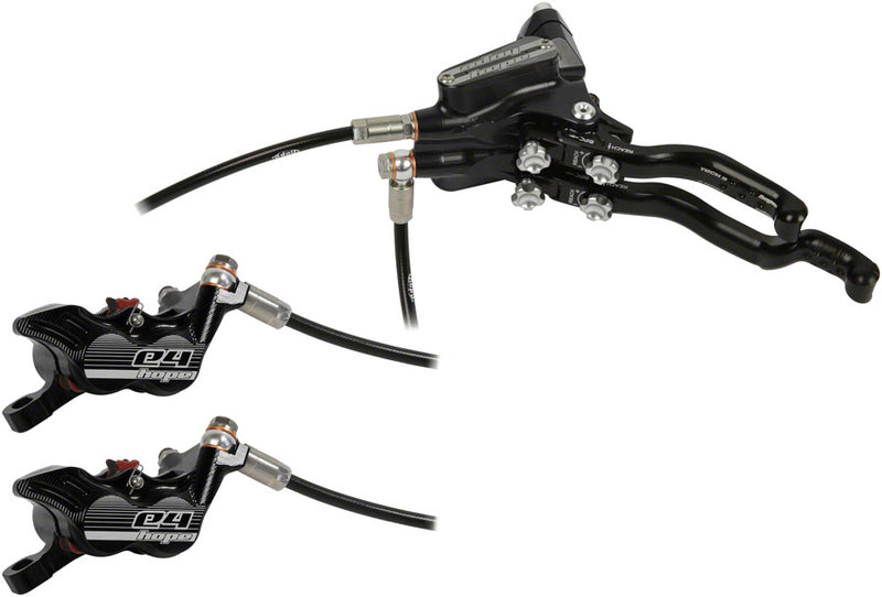 Load image into Gallery viewer, Hope Tech 3 E4 Duo Hydraulic Disc Brake &amp; Lever Set Left &amp; Right Hand Front &amp; Rear, High-Performance, Independent Calipers
