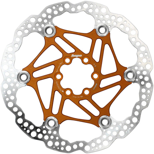 Pack of 2 Hope Floating Disc Brake Rotors, 180mm, 6-Bolt, Orange