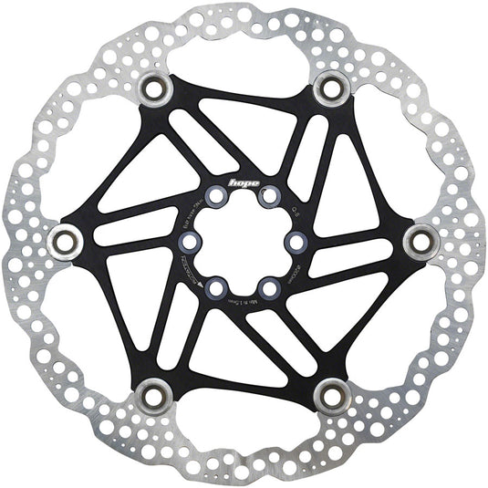 Pack of 2 Hope Floating Disc Rotors, 200mm, 2 Piece, Black