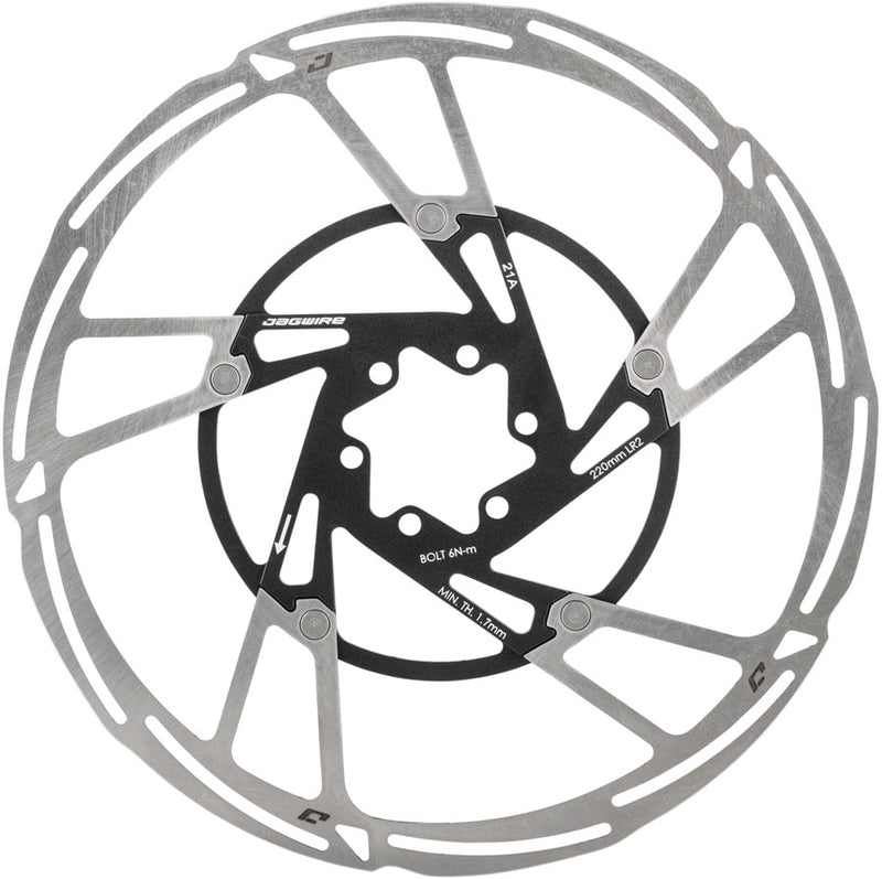 Load image into Gallery viewer, Jagwire Pro LR2 Disc Brake Rotor - 220mm, 6-Bolt, Silver/Black
