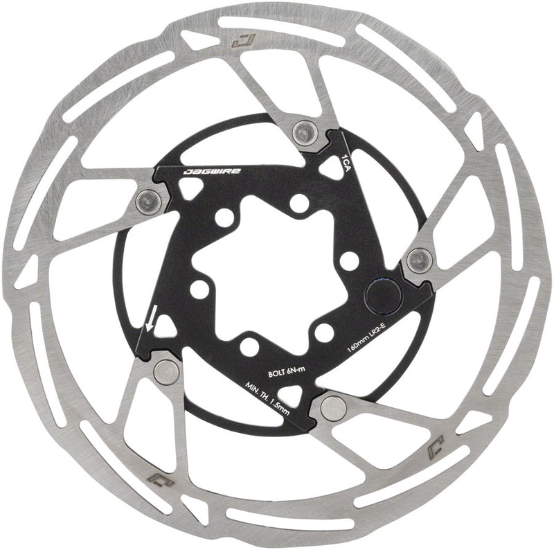 Load image into Gallery viewer, Jagwire Pro LR2-E Ebike Disc Brake Rotor with Magnet - 160mm 6-Bolt Silver/Black
