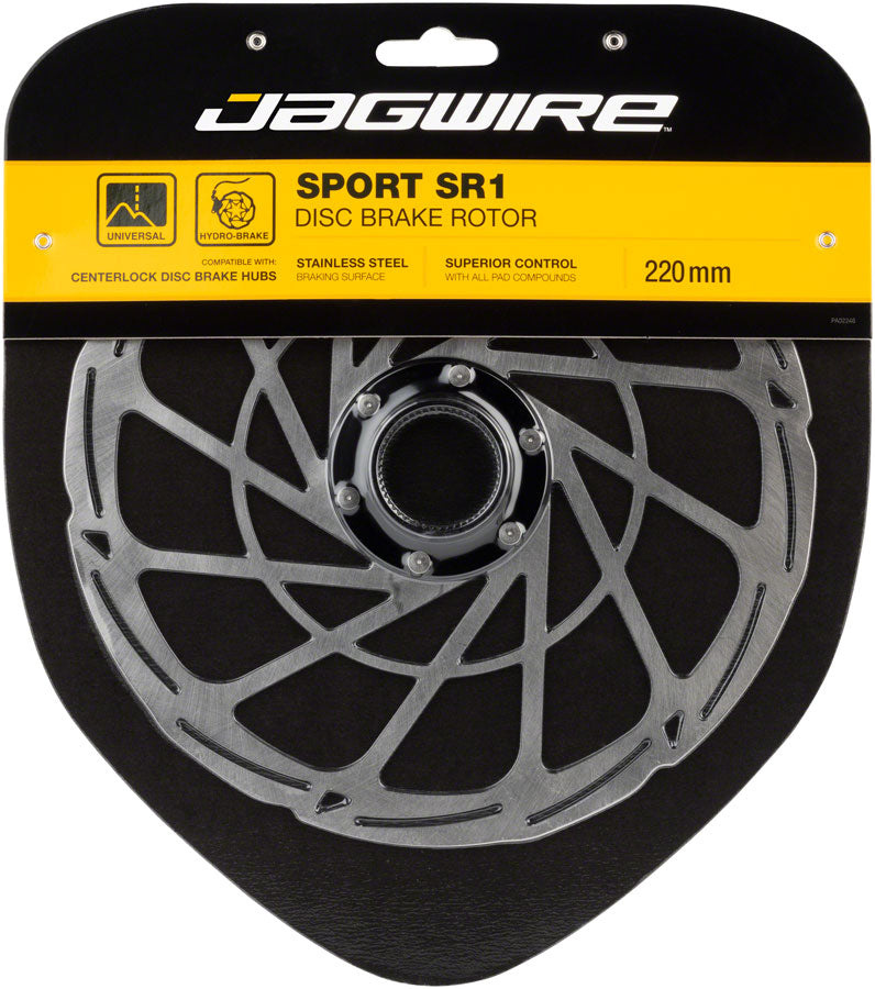 Load image into Gallery viewer, Jagwire Sport SR1 Disc Brake Rotor - 220mm, Center Lock, Silver

