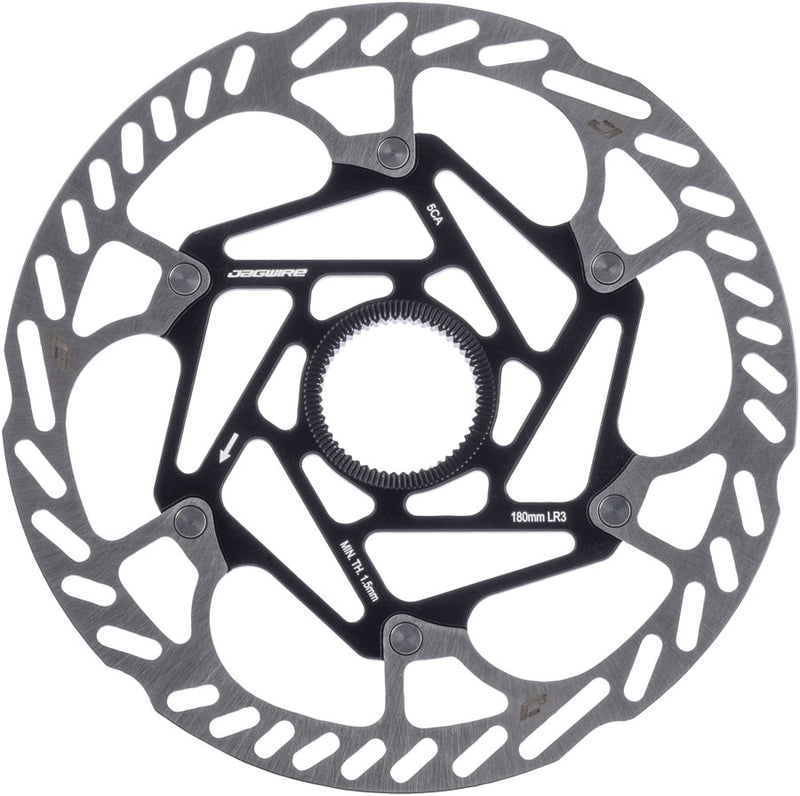 Load image into Gallery viewer, Jagwire Pro LR3 Disc Brake Rotor - 180mm, Center Lock, Includes Lockring, 1.8mm Thickness
