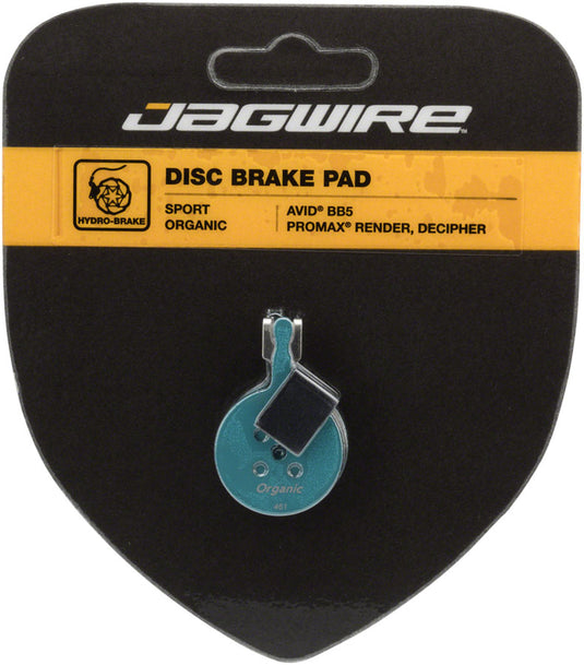 Pack of 2 Jagwire Sport Organic Disc Brake Pads for Avid BB5, Promax Render