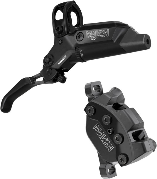 SRAM Maven Silver Front Disc Brake & Lever Kit 4-Piston Hydraulic Post Mount, Aluminum, Black, 950mm Hose