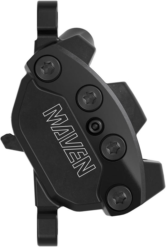 SRAM Maven Silver Disc Brake Caliper Assembly - Front/Rear, Post Mount, 4-Piston, Black, B1