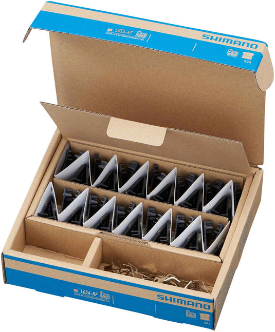 Shimano L05A-RF Resin Disc Brake Pads with Alloy Finned Back Plate Enhanced Durability & Cooling, Pack of 25