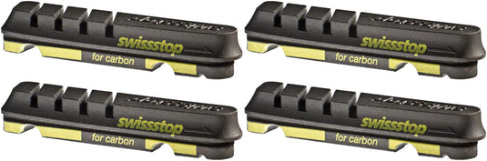 SwissStop Flash EVO SRAM or Shimano Rim Brake Inserts for Carbon Rims Set of 4