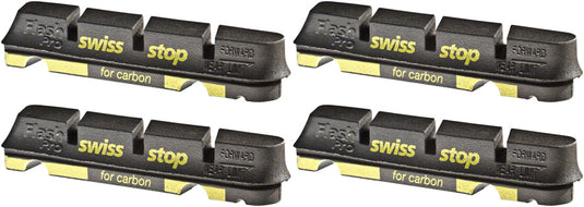 SwissStop FlashPro SRAM or Shimano Rim Brake Inserts for Carbon Rims Set of 4