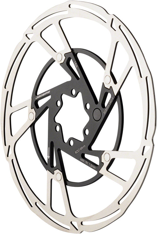 Jagwire Pro LR2-E Ebike Disc Brake Rotor with Magnet - 203mm 6-Bolt Silver/Black