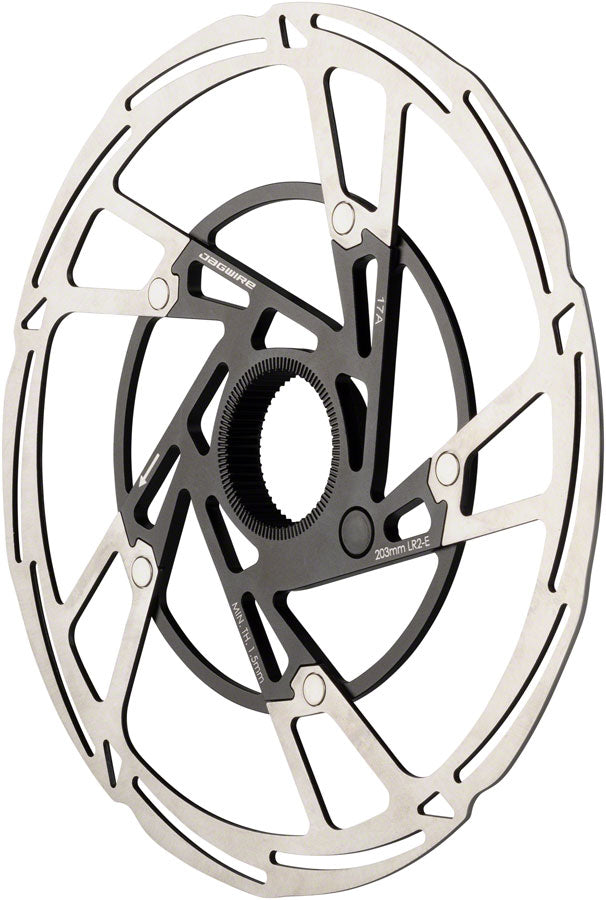 Load image into Gallery viewer, Jagwire Pro LR2-E Ebike Disc Brake Rotor w/ Magnet 203mm, Ctr.Lock, Silver/Black
