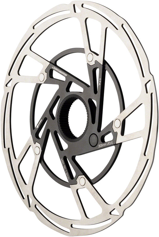 Jagwire Pro LR2-E Ebike Disc Brake Rotor w/ Magnet 203mm, Ctr.Lock, Silver/Black
