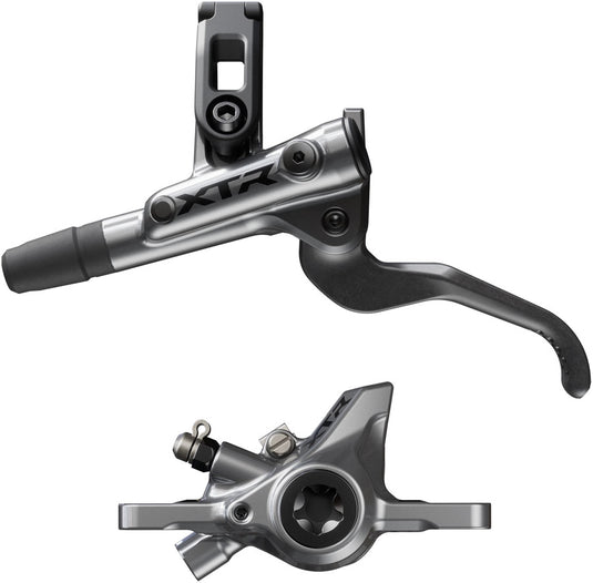 Shimano XTR M9200 Hydraulic Disc Brake Bundle - 2-Piston Post Mount Levers for XC Race, Gray