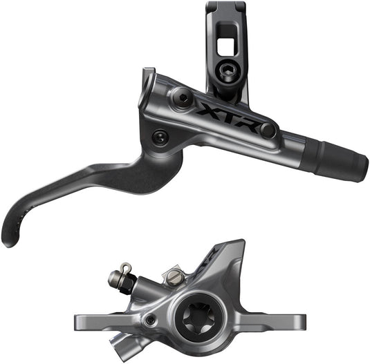 Shimano XTR M9200 Hydraulic Disc Brake Bundle - 2-Piston Post Mount Levers for XC Race, Gray